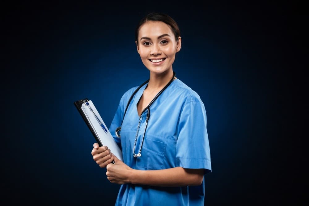 Female and Male Nurses smiling